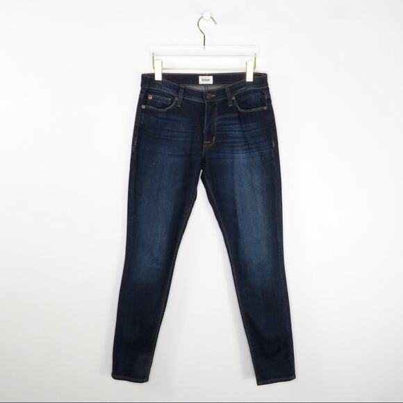 Hudson Jeans Natalie Super Skinny Jeans Dark Wash Mid Rise Designer Jeans 27 - Picture 3 of 9